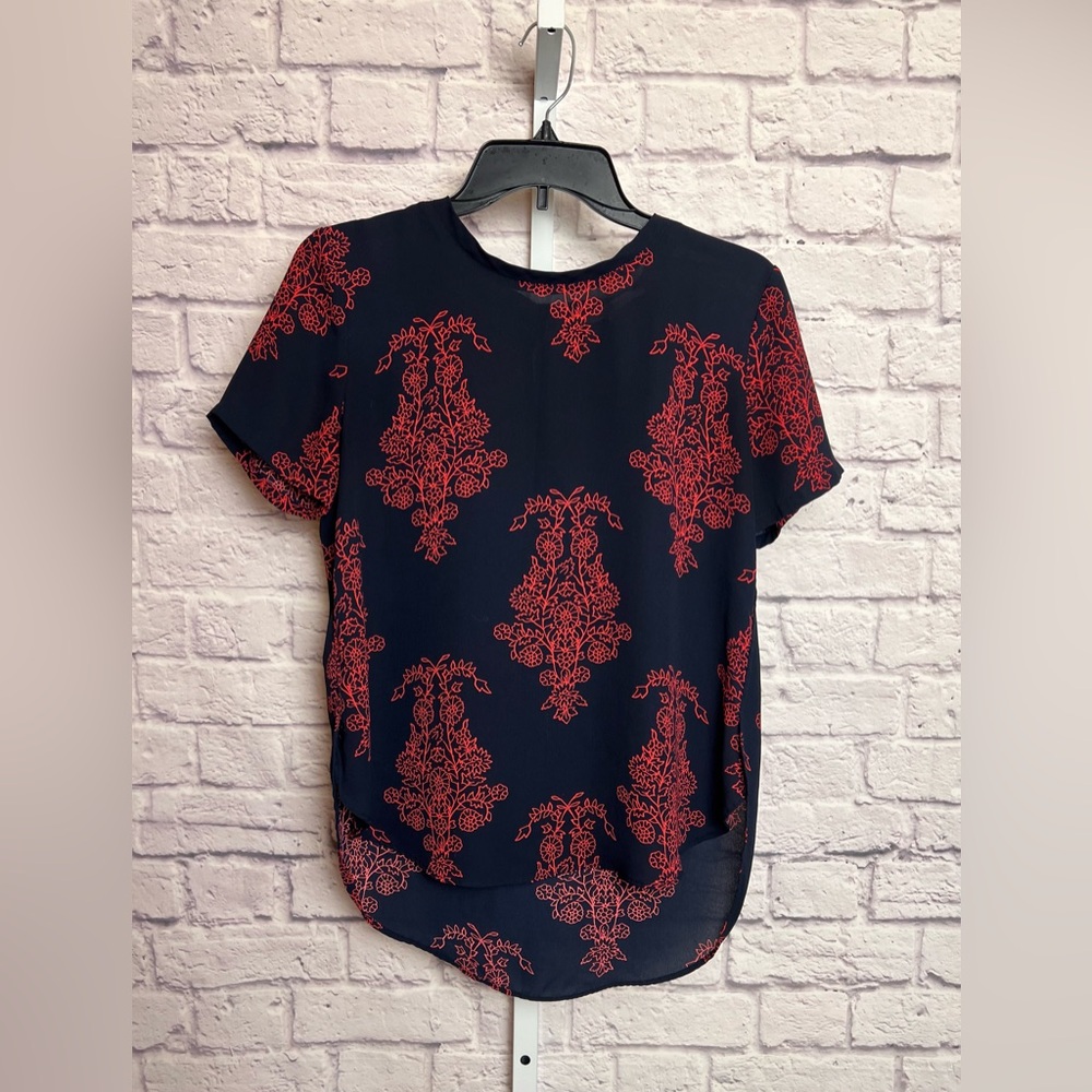 Loft Short Sleeved Blouse with Floral Print size S